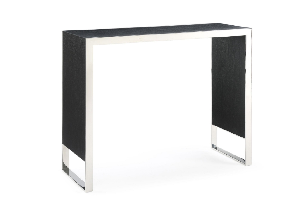 Picture of Modrest Manston - Modern Black Oak & Stainless Steel Bar Table