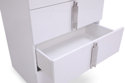 Picture of Modrest Token - Modern Glossy White & Stainless Steel Chest