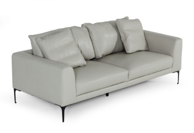 Picture of Divani Casa Jacoba - Modern Light Grey Leather Sofa