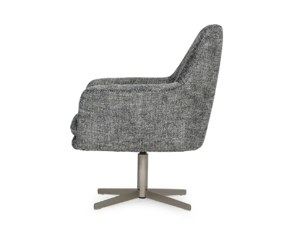 Picture of Divani Casa Elvin - Modern Dark Grey Fabric Swivel Lounge Chair