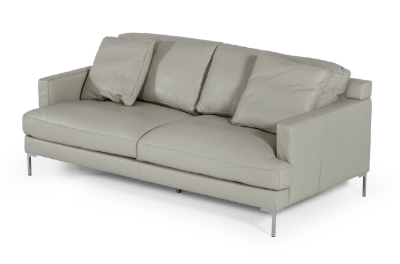 Picture of Divani Casa Janina - Modern Light Grey Leather Sofa