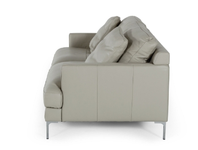 Picture of Divani Casa Janina - Modern Light Grey Leather Sofa