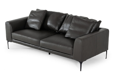 Picture of Divani Casa Jacoba - Modern Dark Grey Leather Sofa