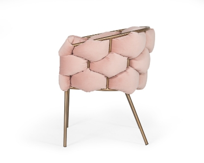 Picture of Modrest Debra - Modern Pink Fabric Dining Chair