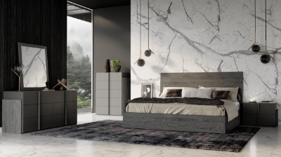 Picture of Eastern King Nova Domus Lucia - Italian Modern Matte Grey / Elm Grey Bedroom Set