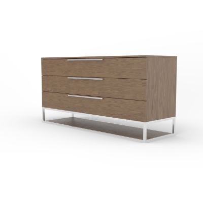 Picture of Modrest Heloise - Contemporary Walnut & Stainless Steel Dresser