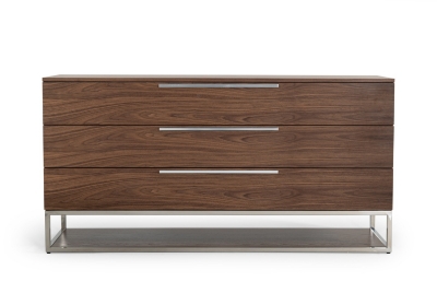 Picture of Modrest Heloise - Contemporary Walnut & Stainless Steel Dresser