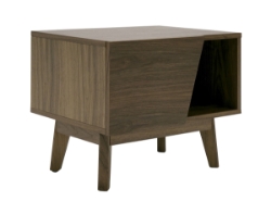 Picture of Modrest Abelard - Mid-century Walnut Nightstand