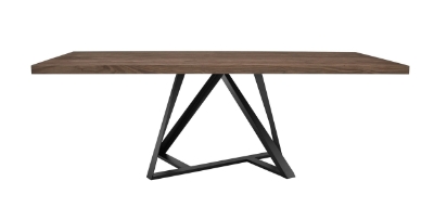 Picture of Modrest Keanna - Modern Industrial Walnut & Black Dining Table