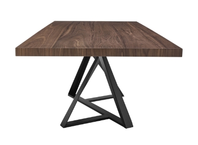 Picture of Modrest Keanna - Modern Industrial Walnut & Black Dining Table