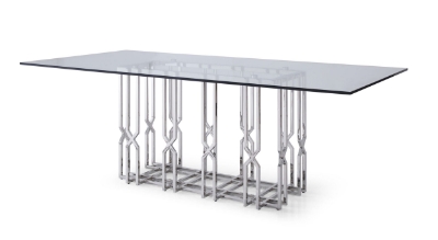 Picture of Modrest Ericson - Modern Glass & Stainless Steel Dining Table