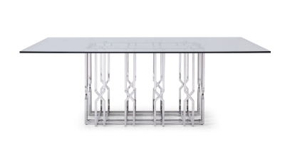 Picture of Modrest Ericson - Modern Glass & Stainless Steel Dining Table