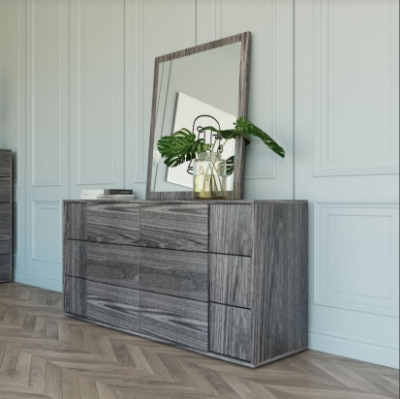 Picture of Nova Domus Asus - Italian Modern Elm Grey Mirror