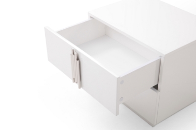 Picture of Modrest Token - Modern White + Stainless Steel Bedroom Set