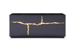 Picture of Modrest Aspen - Modern High Gloss Black & Gold Buffet