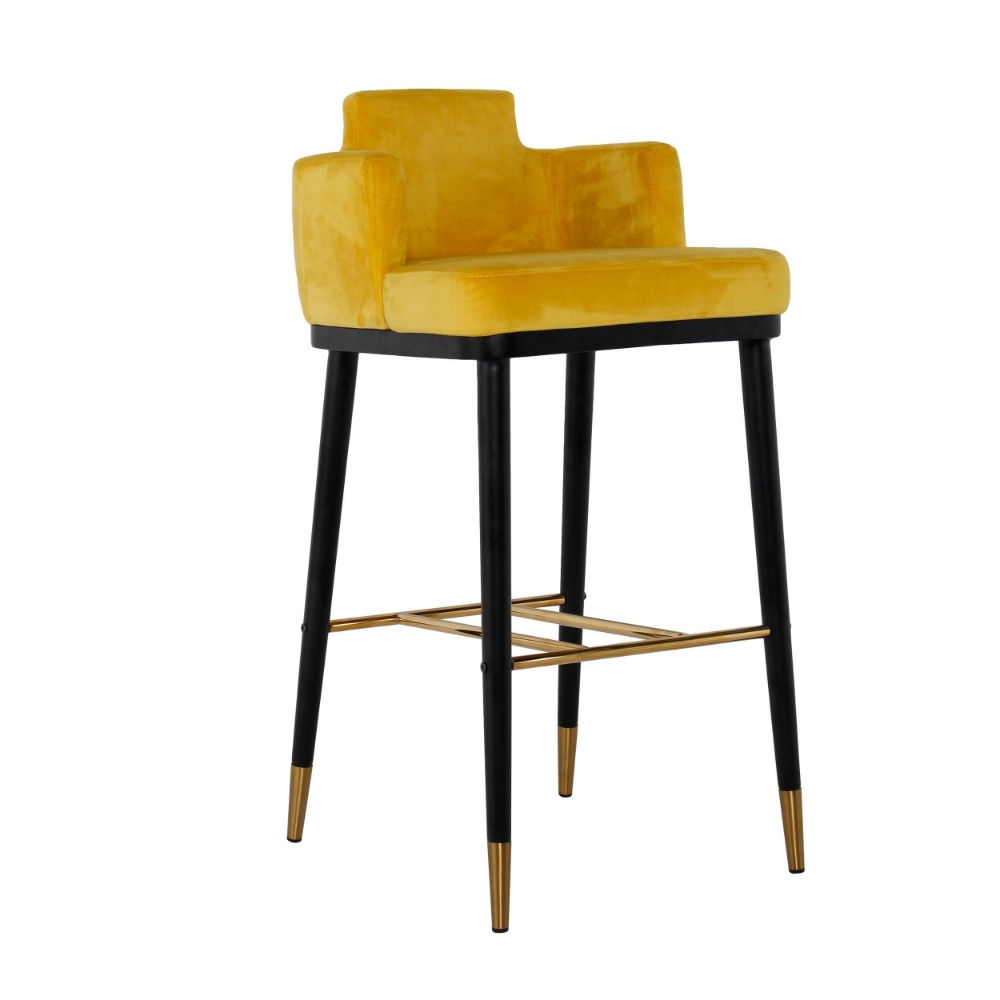 Picture of Modrest Conifer - Modern Glam Yellow Barstool