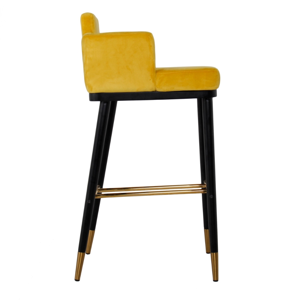 Picture of Modrest Conifer - Modern Glam Yellow Barstool