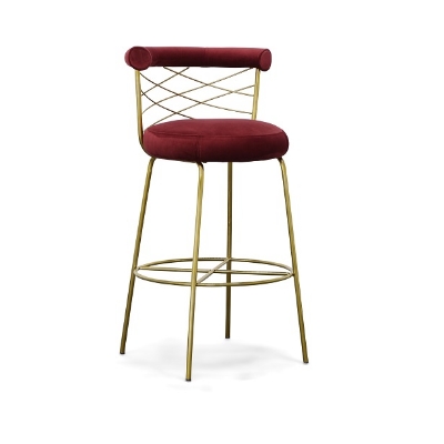 Picture of Modrest Dakin - Modern Glam Red & Gold Barstool