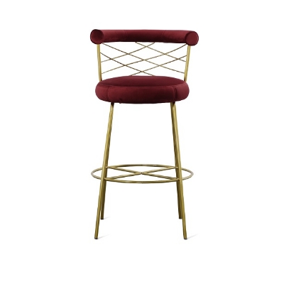 Picture of Modrest Dakin - Modern Glam Red & Gold Barstool