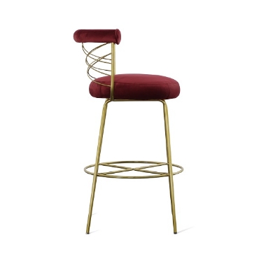 Picture of Modrest Dakin - Modern Glam Red & Gold Barstool