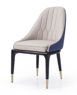 Picture of Modrest Marco - Modern Glam Beige & Blue Dining Chair