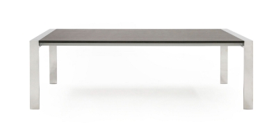 Picture of Modrest Fauna - Modern Elm Grey & Stainless Steel Chrome Dining Table