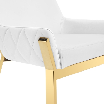 Picture of Modrest Ganon - Modern White & Gold Dining Chair