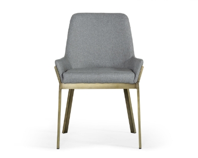 Picture of Modrest Ganon - Modern Grey & Antique Brass Dining Chair