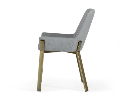 Picture of Modrest Ganon - Modern Grey & Antique Brass Dining Chair