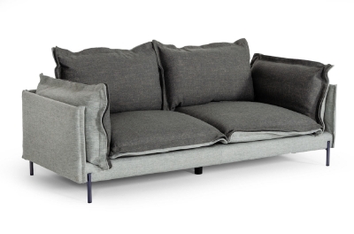 Picture of Divani Casa Mars - Modern Grey & Dark Grey Fabric Sofa