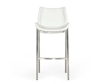 Picture of Modrest Dave - Modern White Leatherette Bar Stool (Set of 2)