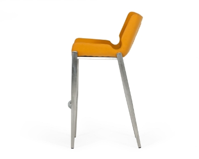 Picture of Modrest Dave - Modern Orange Leatherette Bar Stool (Set of 2)