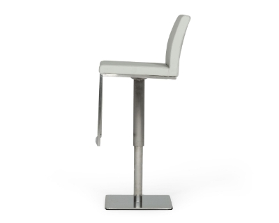 Picture of Modrest Folsum - Modern Light Grey & Brushed Stainless Steel Bar Stool