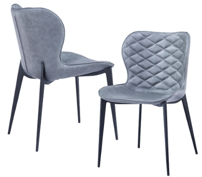 Picture of Modrest Felicia - Modern Grey & Black Dining Chair (Set of 2)