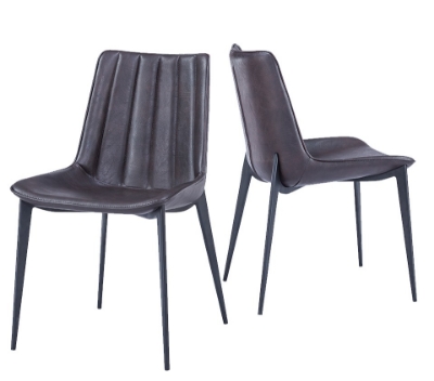 Picture of Modrest Peoria - Modern Brown & Black Dining Chair (Set of 2)