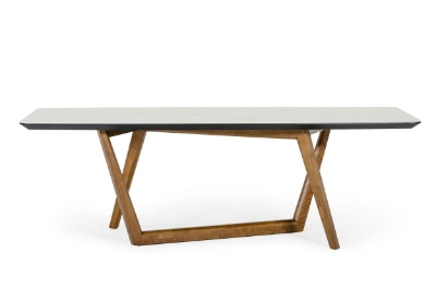 Picture of Modrest James - Contemporary Walnut & White Dining Table