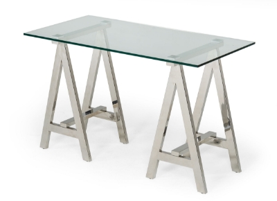 Picture of Modrest Ostrow - Modern Glass & Stainless Steel Console Table