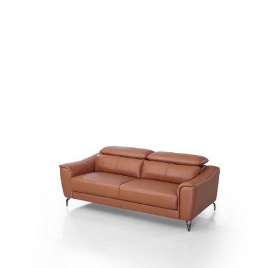 Picture of Divani Casa Danis - Modern Cognac Leather Brown Sofa