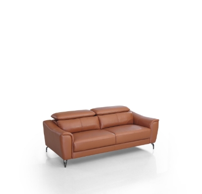 Picture of Divani Casa Danis - Modern Cognac Leather Brown Sofa