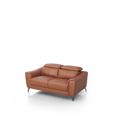 Picture of Divani Casa Danis - Modern Cognac Leather Brown Loveseat