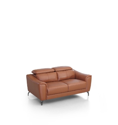 Picture of Divani Casa Danis - Modern Cognac Leather Brown Loveseat