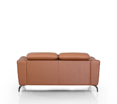 Picture of Divani Casa Danis - Modern Cognac Leather Brown Loveseat