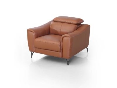 Picture of Divani Casa Danis - Modern Cognac Leather Brown Chair