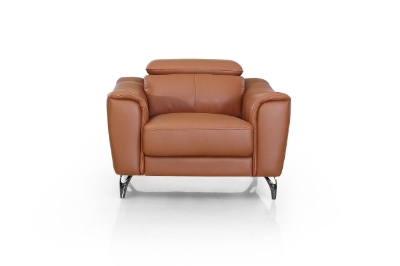 Picture of Divani Casa Danis - Modern Cognac Leather Brown Chair