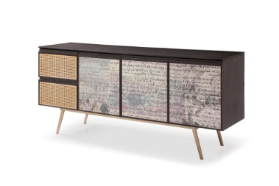 Picture of Modrest Phelan - Modern Smoked Ash & Brass Buffet