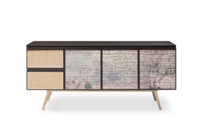 Picture of Modrest Phelan - Modern Smoked Ash & Brass Buffet