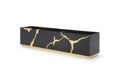 Picture of Modrest Aspen - Modern Black & Gold TV Stand