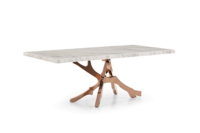 Picture of Modrest Legend - Modern White Marble & Rosegold Dining Table