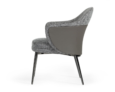 Picture of Modrest Cora - Modern Grey Fabric & Leatherette Dining Chair