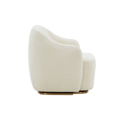 Picture of Modrest Masha Modern Off White Sherpa Accent Chair